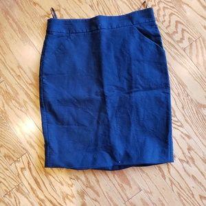 Navy pencil skirt